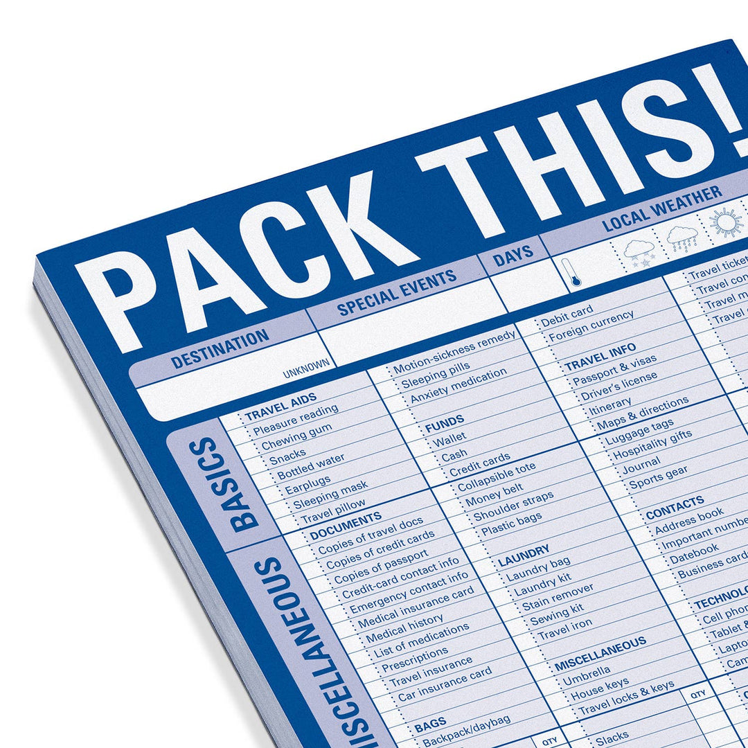 Pack This! Pad