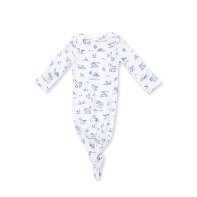 Farm Friends Knotted Gown &amp; Hat Set