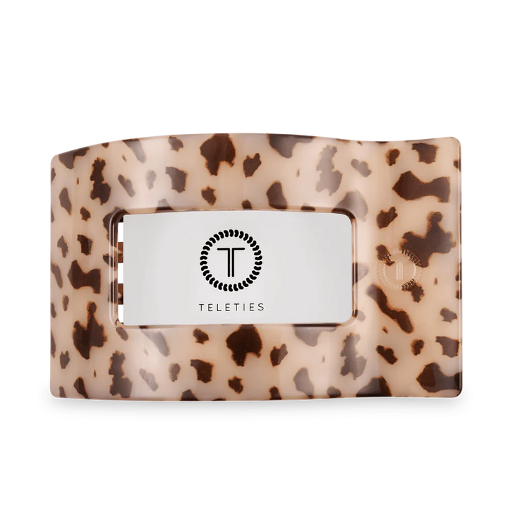 Blonde Tortoise Large Flat Rectangle Teleties Clip