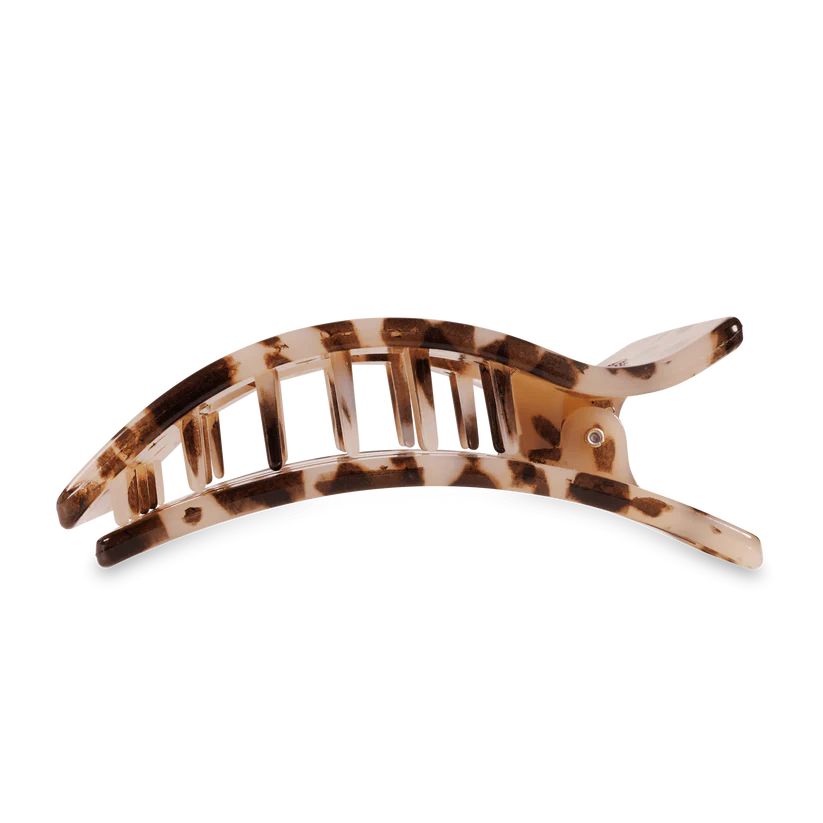 Blonde Tortoise Large Flat Rectangle Teleties Clip
