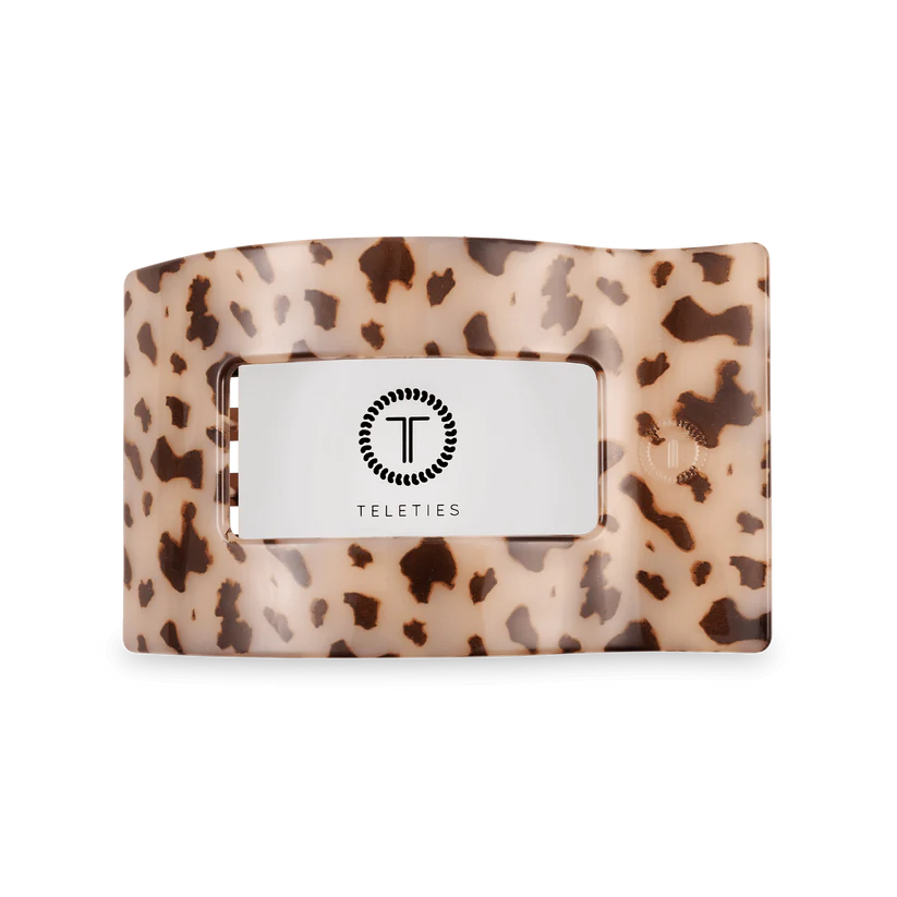Blonde Tortoise Medium Flat Rectangle Teleties Clip