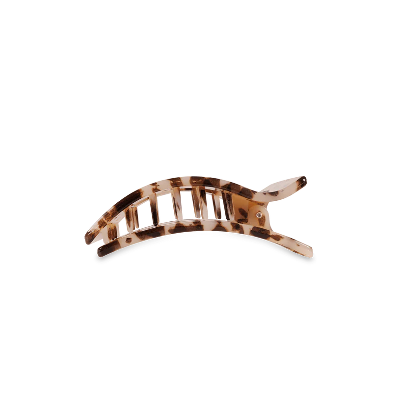 Blonde Tortoise Small Flat Rectangle Teleties Clip