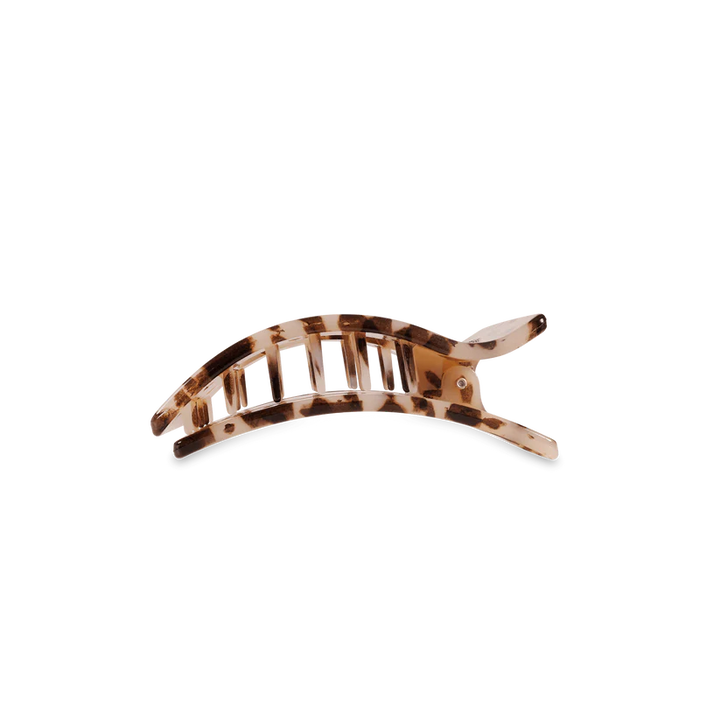Blonde Tortoise Small Flat Rectangle Teleties Clip