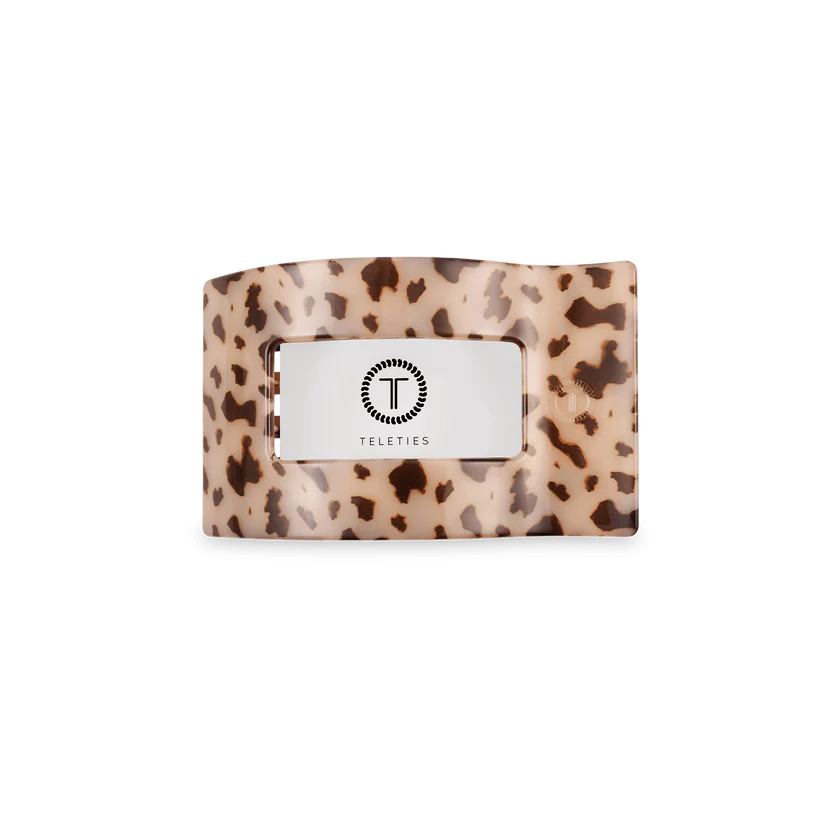 Blonde Tortoise Small Flat Rectangle Teleties Clip
