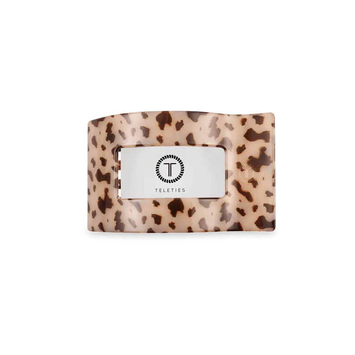 Blonde Tortoise Small Flat Rectangle Teleties Clip