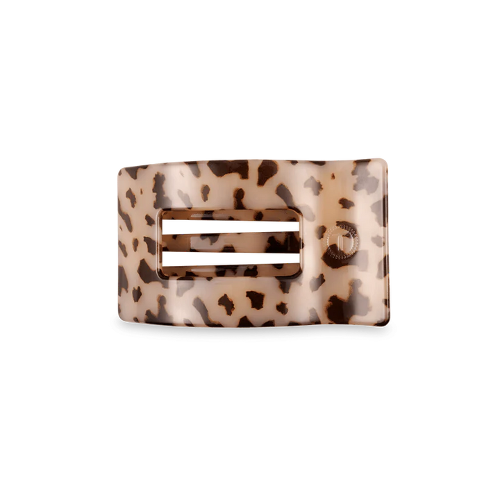 Blonde Tortoise Small Flat Rectangle Teleties Clip