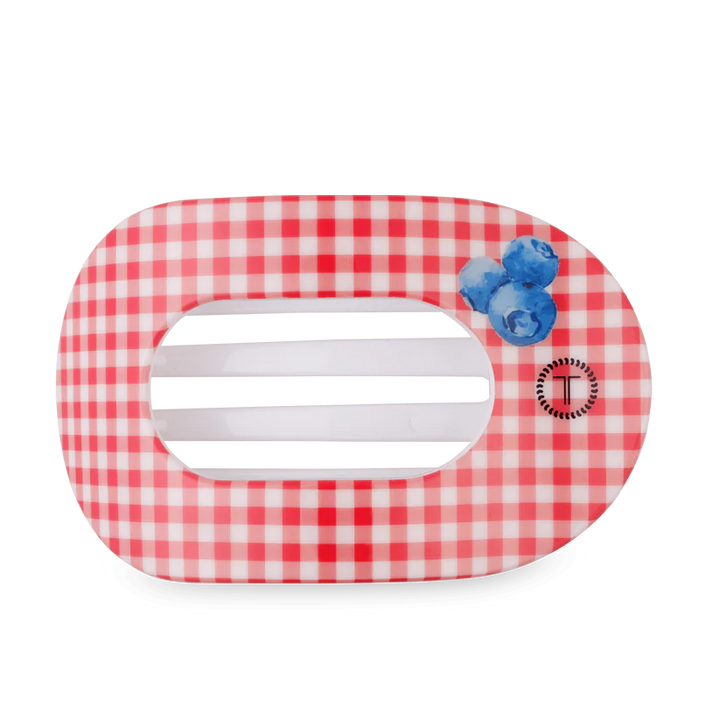 Blueberry Farms Large Flat Round Teleties Clip