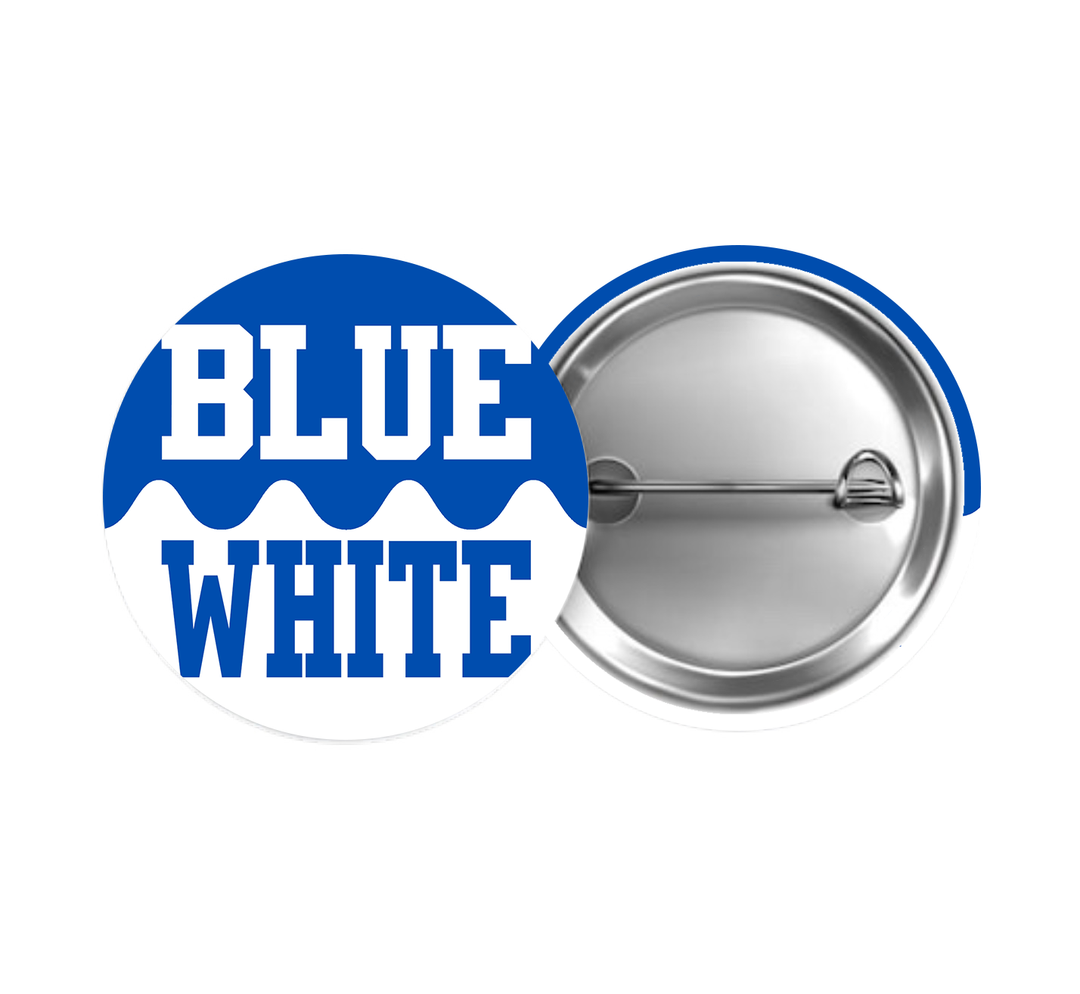 Blue &amp; White Button