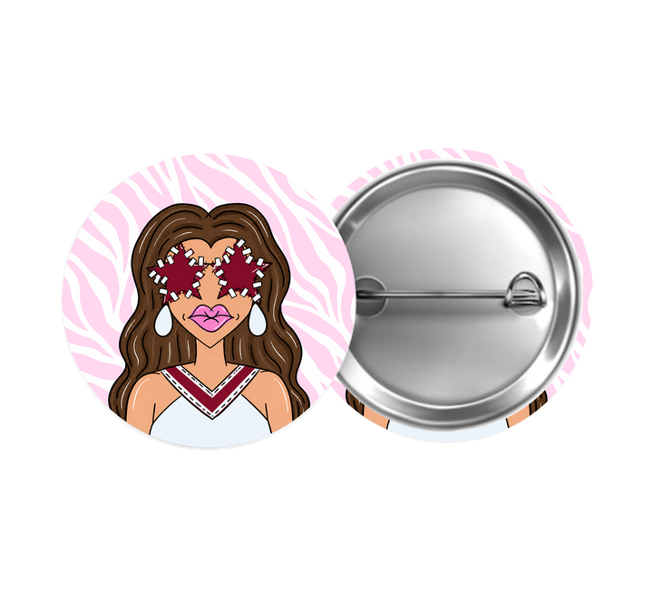 Maroon Fan Button