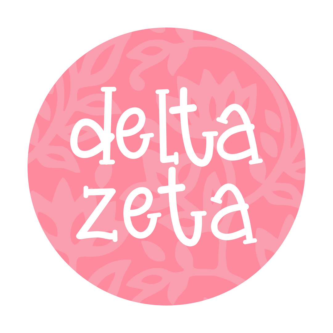 Floral Block Print Sorority Button