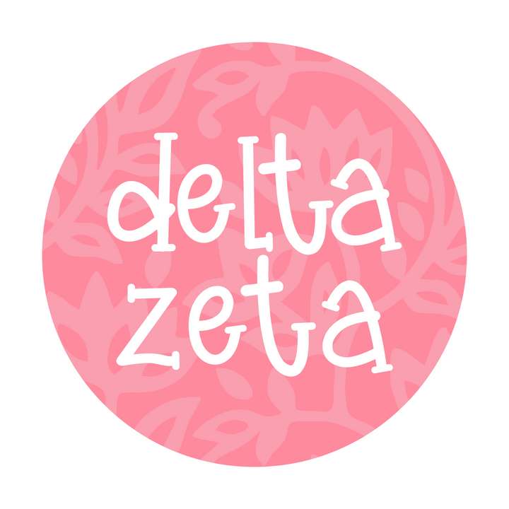 Floral Block Print Sorority Button