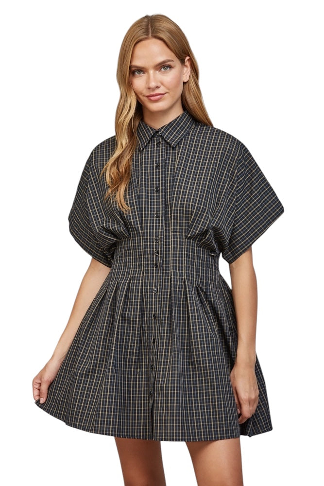 Pace Plaid Mini Dress