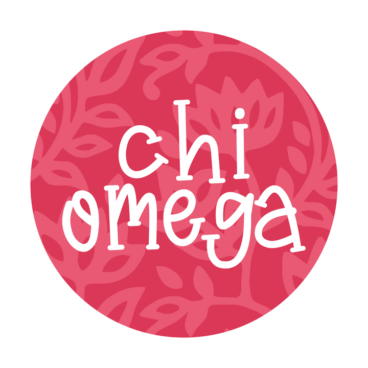 Floral Block Print Sorority Button