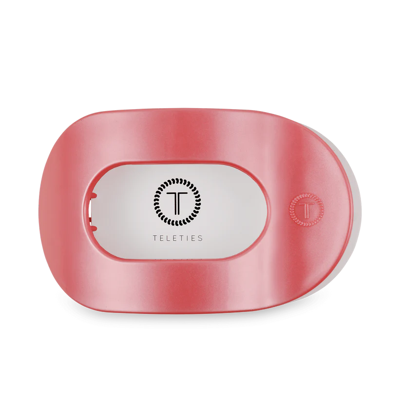Calming Coral Large Flat Round Teleties Clip