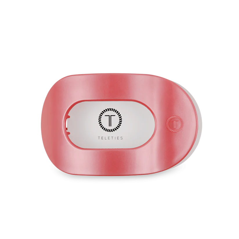 Calming Coral Medium Flat Round Teleties Clip