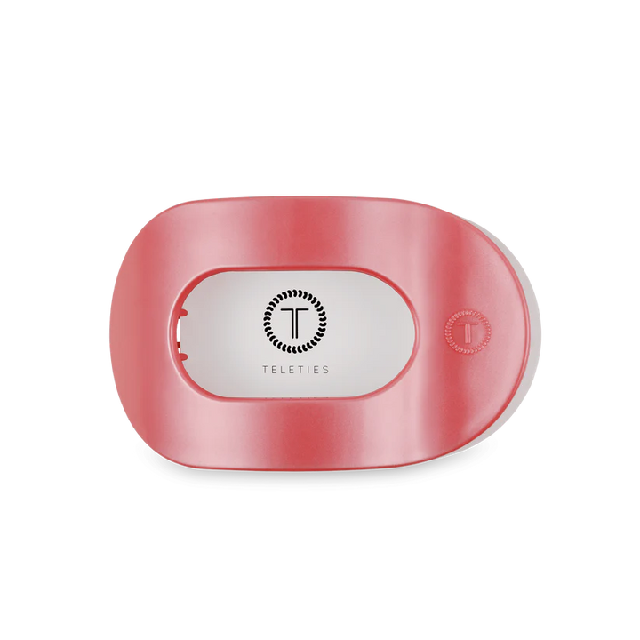 Calming Coral Medium Flat Round Teleties Clip