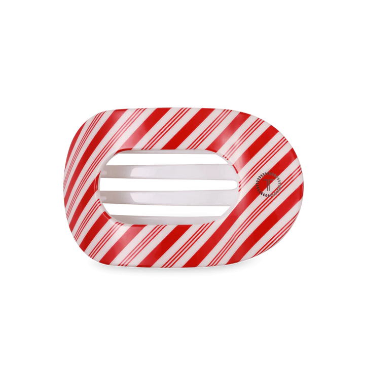 Candy Cane Crush Medium Flat Round Teleties Clip