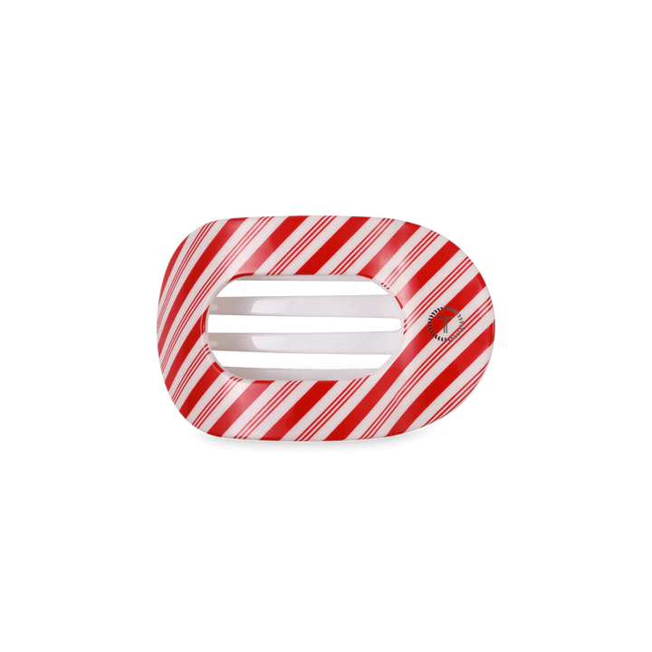 Candy Cane Crush Small Flat Round Teleties Clip
