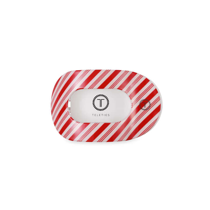 Candy Cane Crush Small Flat Round Teleties Clip