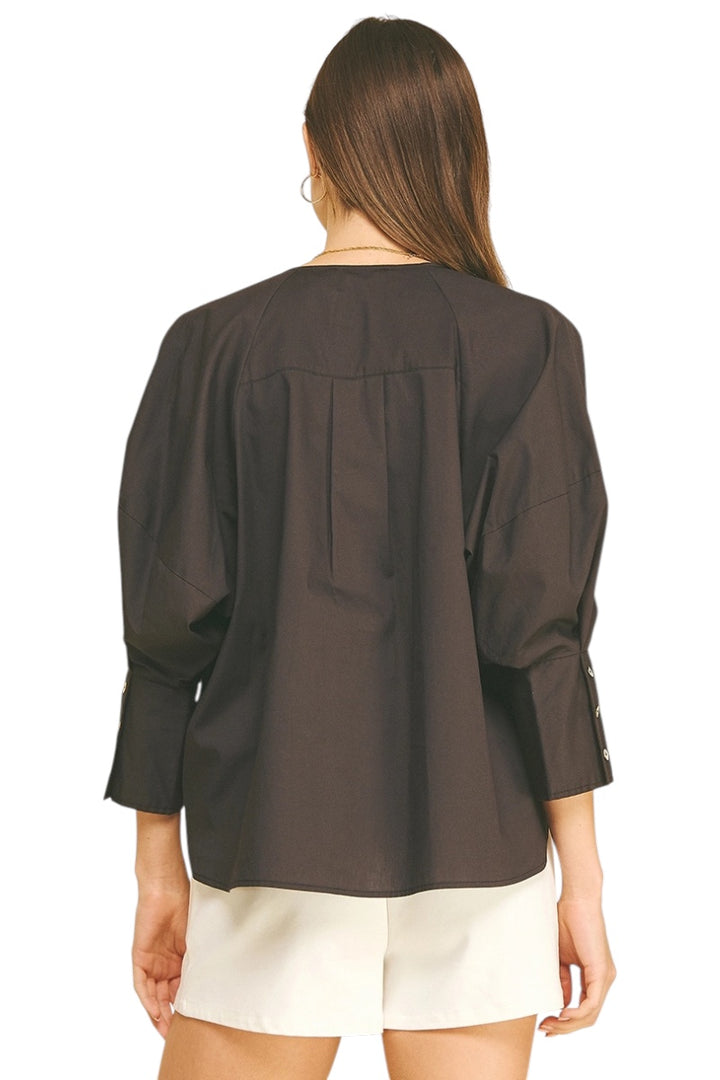 Pierce Button Down Top
