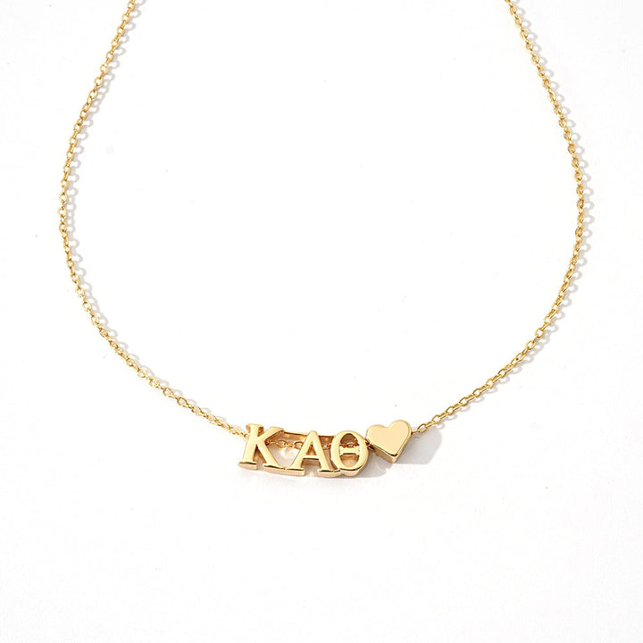 Sorority Heart Charm Necklace