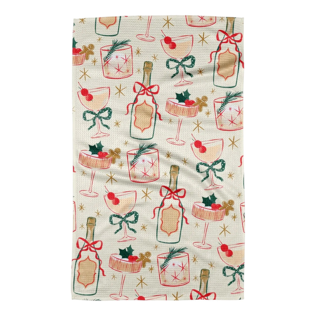 Christmas Cocktails Tea Towel