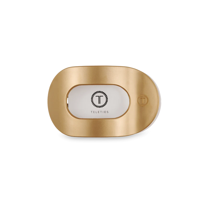 Champagne Toast Medium Flat Round Teleties Clip