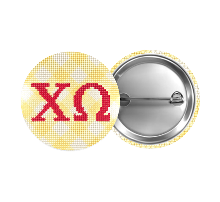 Needlepoint Sorority Button