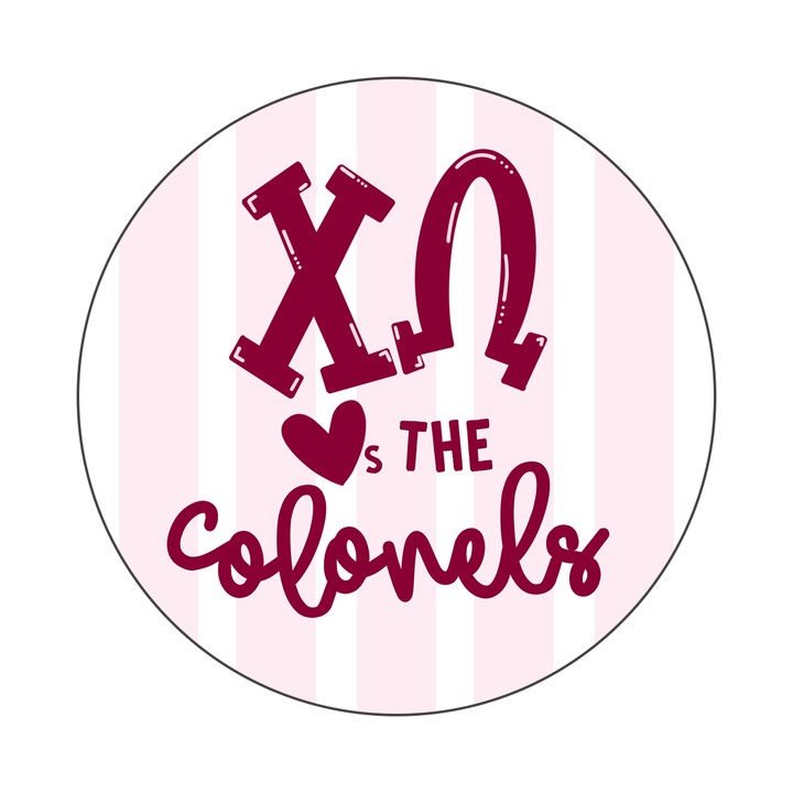 Chi Omega Colonels Button
