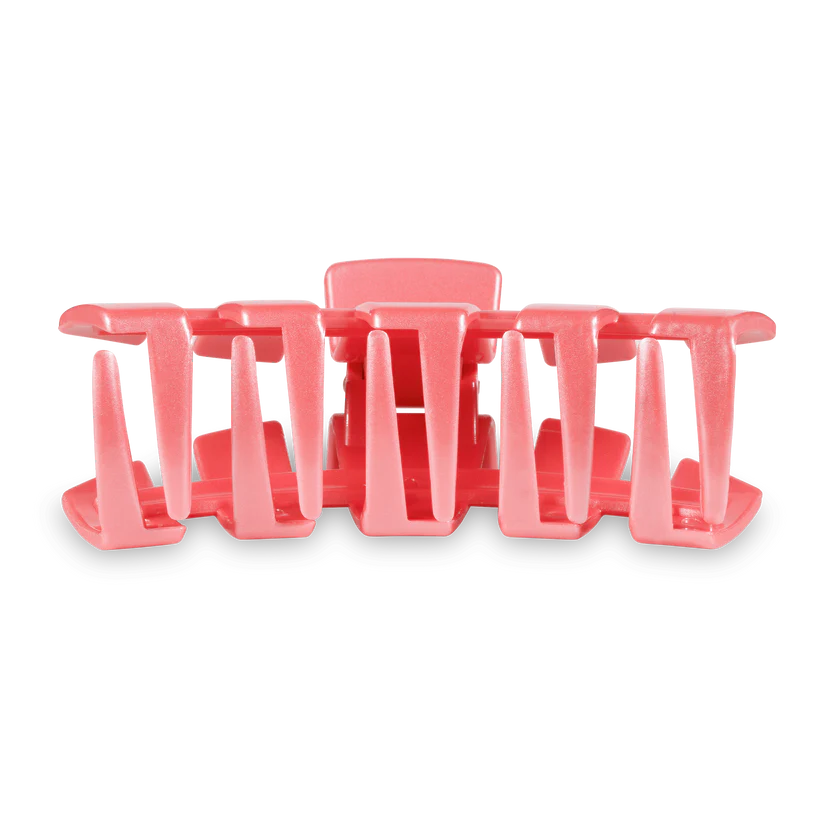 Calming Coral Large Classic Teleties Hair Clip