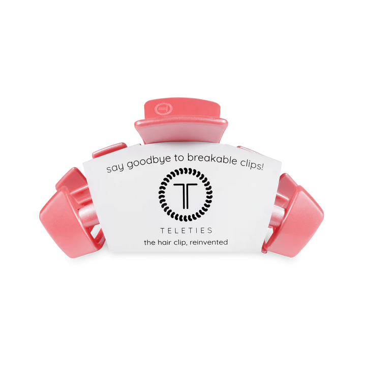 Calming Coral Medium Classic Teleties Hair Clip