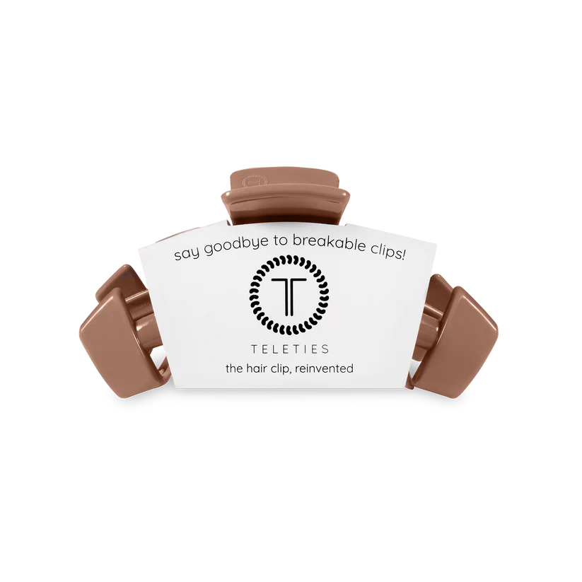 Mocha Mousse Small Classic Teleties Hair Clip