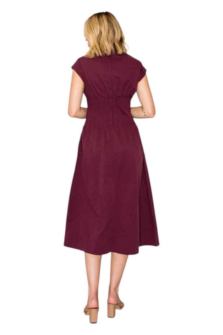 Garrison Pleated Denim Dress