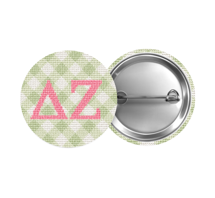 Needlepoint Sorority Button