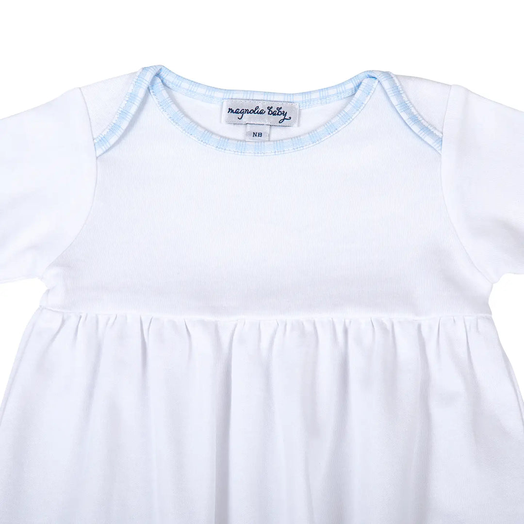 New Beginnings Blue Gathered Gown