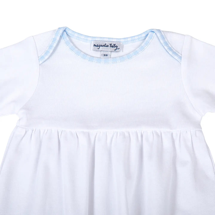 New Beginnings Blue Gathered Gown