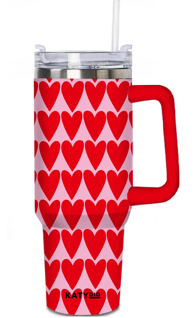 Pink & Red Hearts Tumbler
