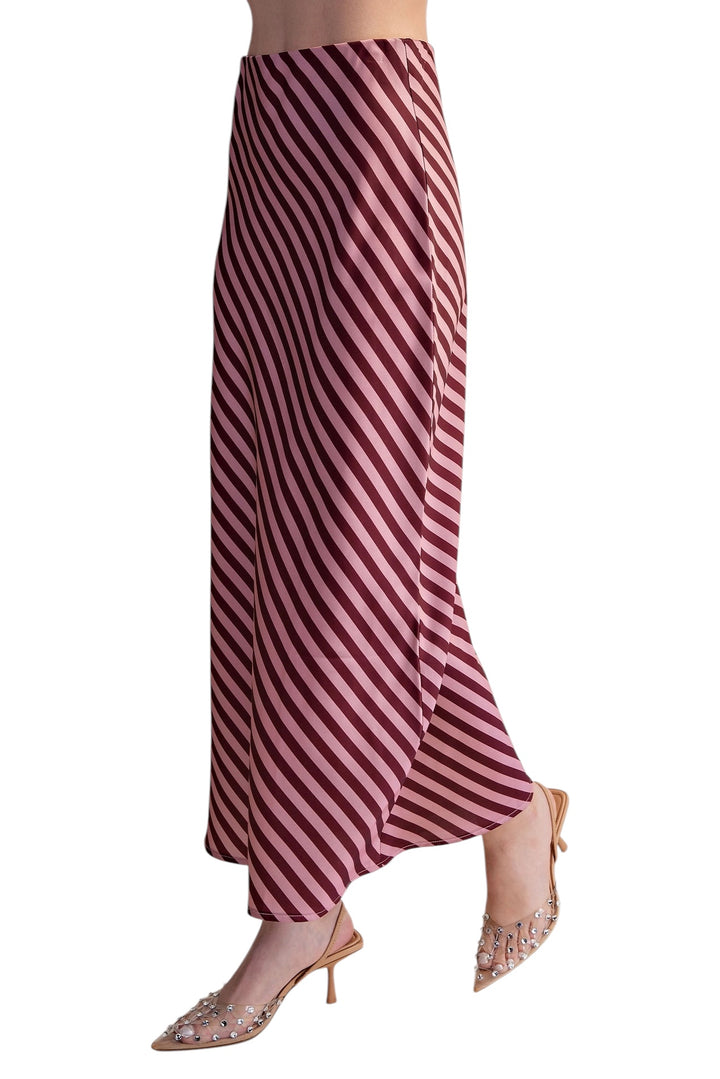 Galloway Satin Midi Skirt