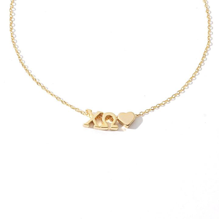 Sorority Heart Charm Necklace