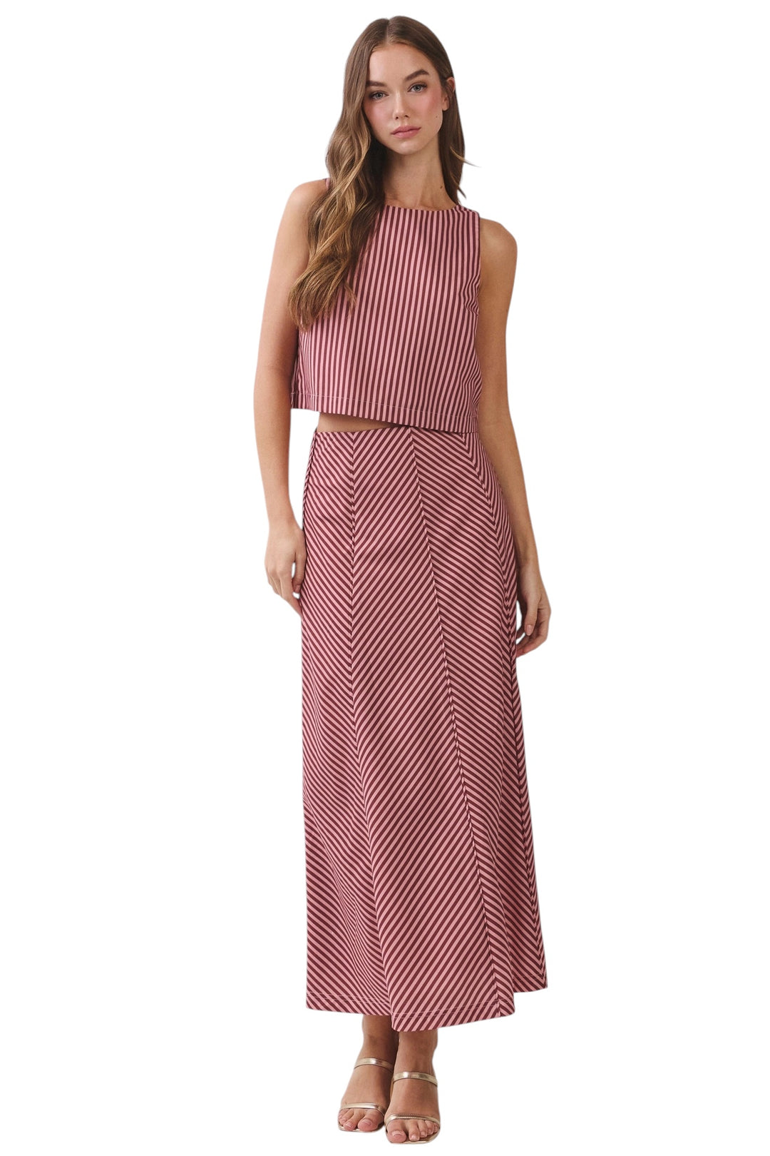 Walsh Striped Skirt Set