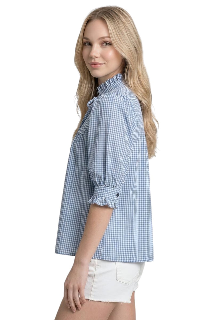 Ashby Gingham Puff Sleeve Top