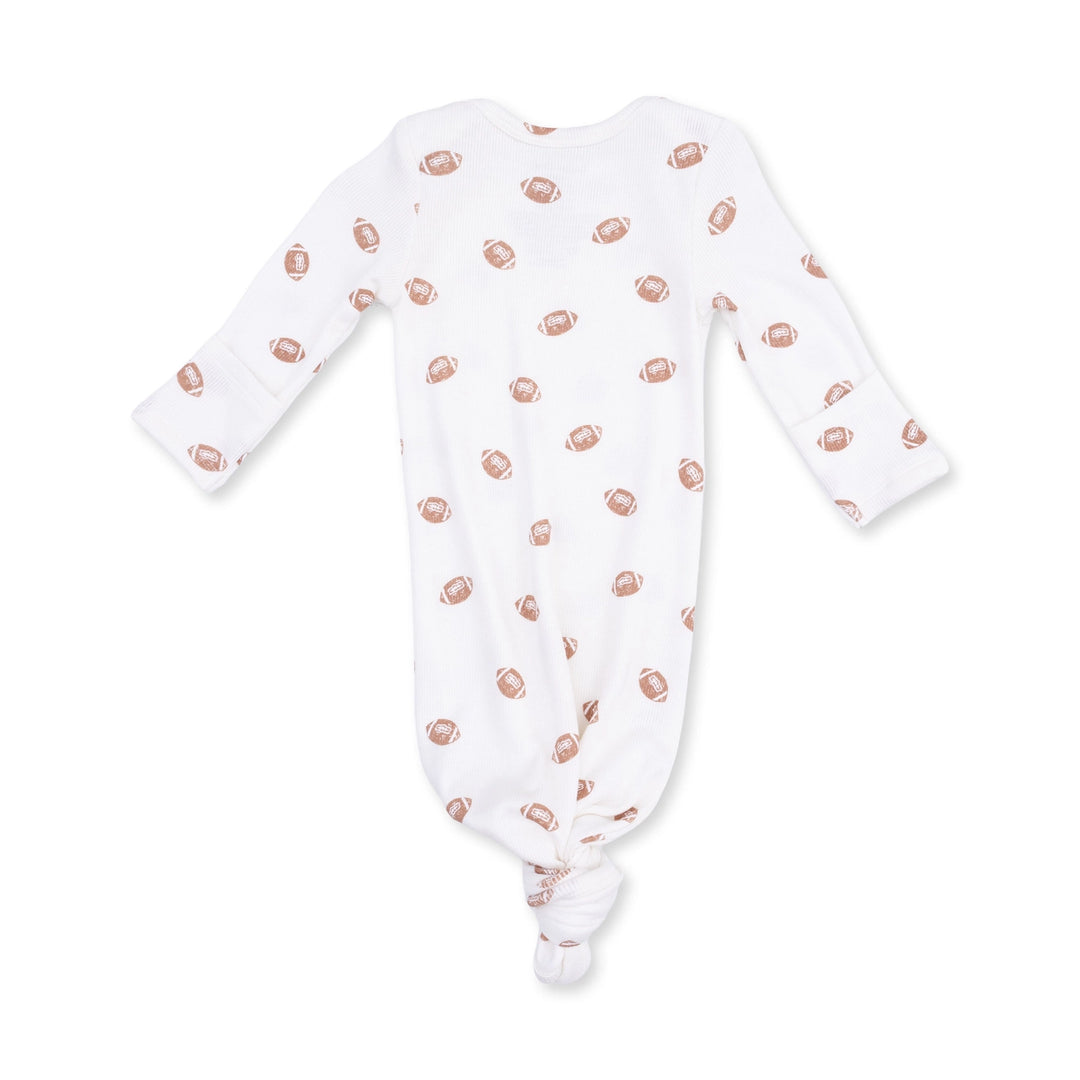 Mini Footballs Knotted Gown &amp; Hat Set