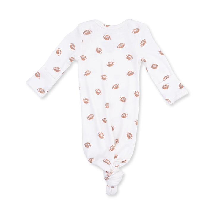 Mini Footballs Knotted Gown &amp; Hat Set