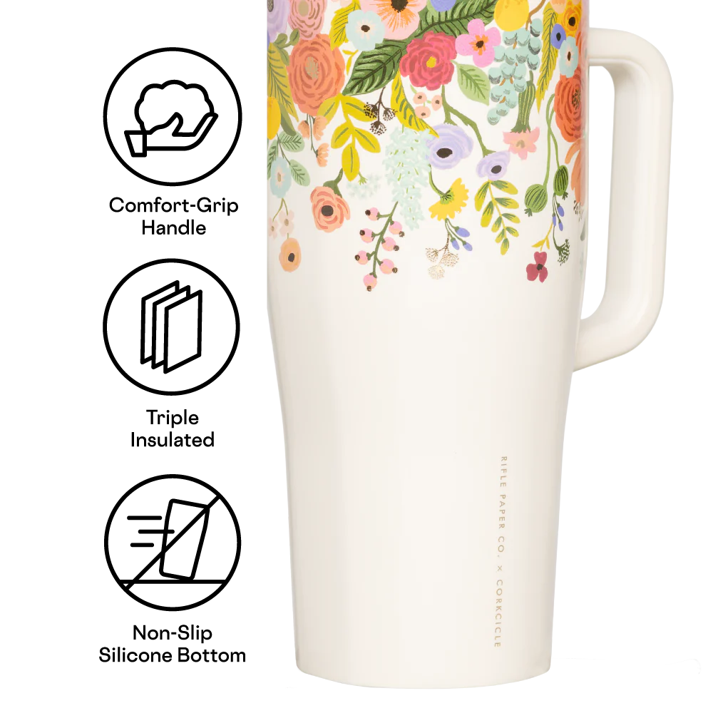 Garden Party Cream 24 oz. Corkcicle Tumbler