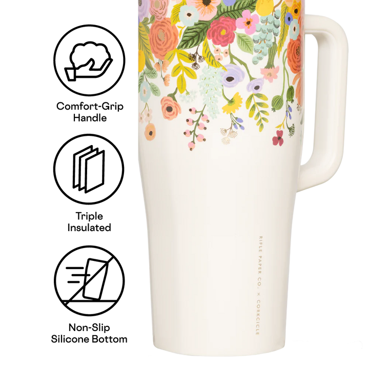 Garden Party Cream 24 oz. Corkcicle Tumbler