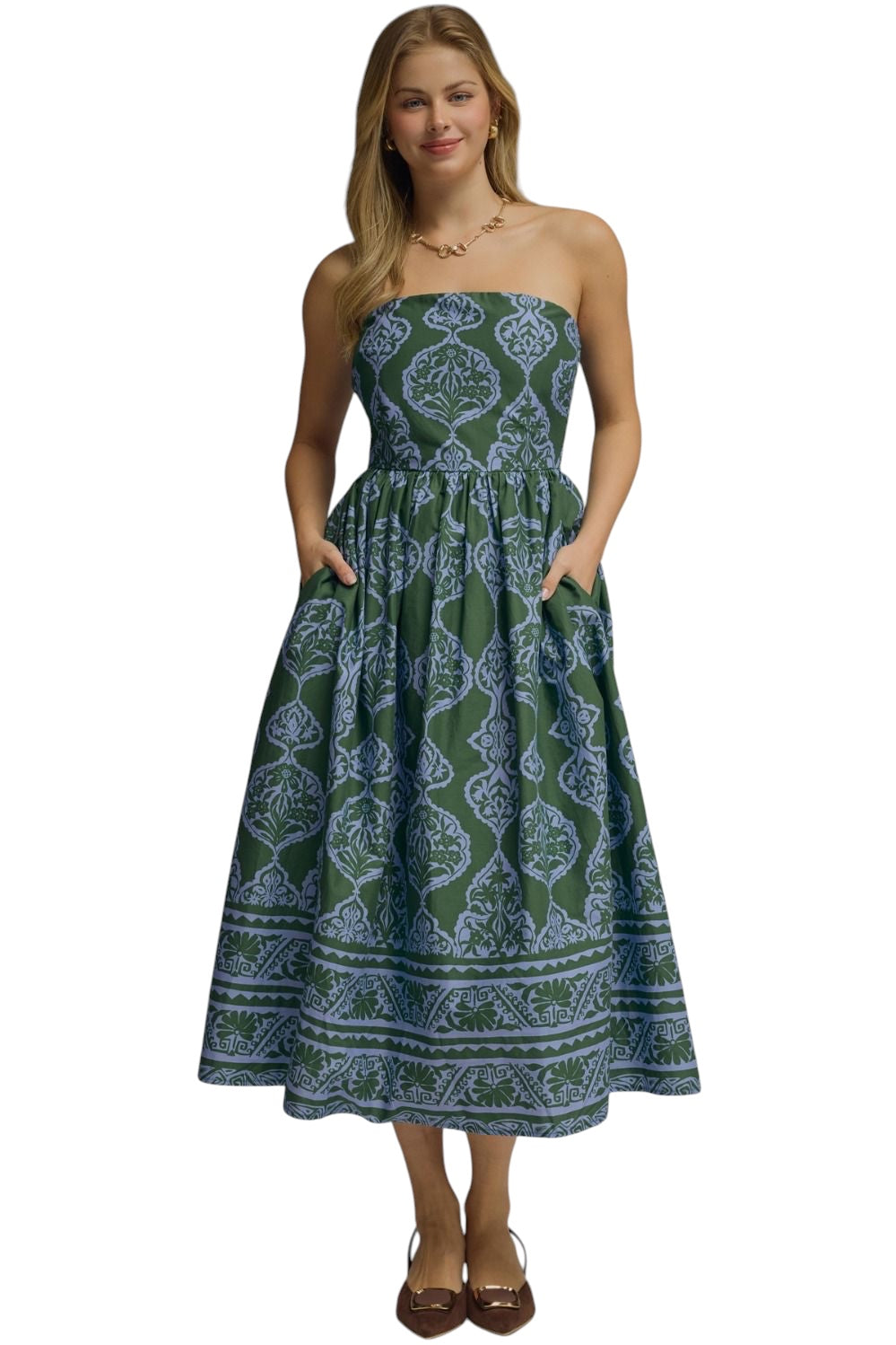 Griffin Printed Midi Dress