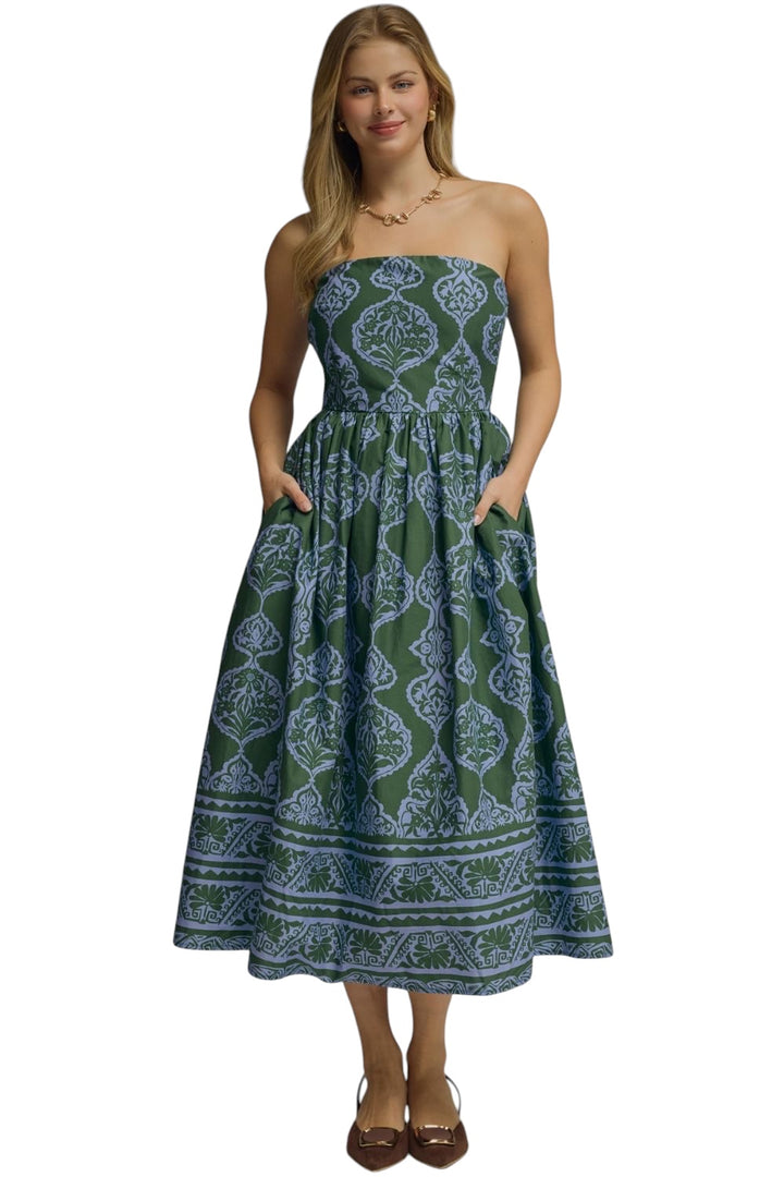 Griffin Printed Midi Dress