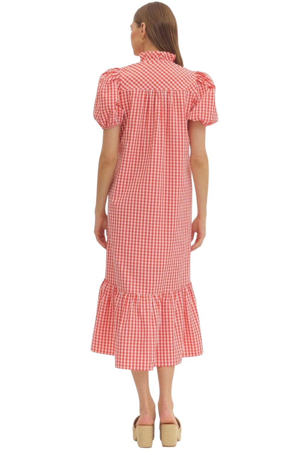 Calvin Gingham Midi Dress