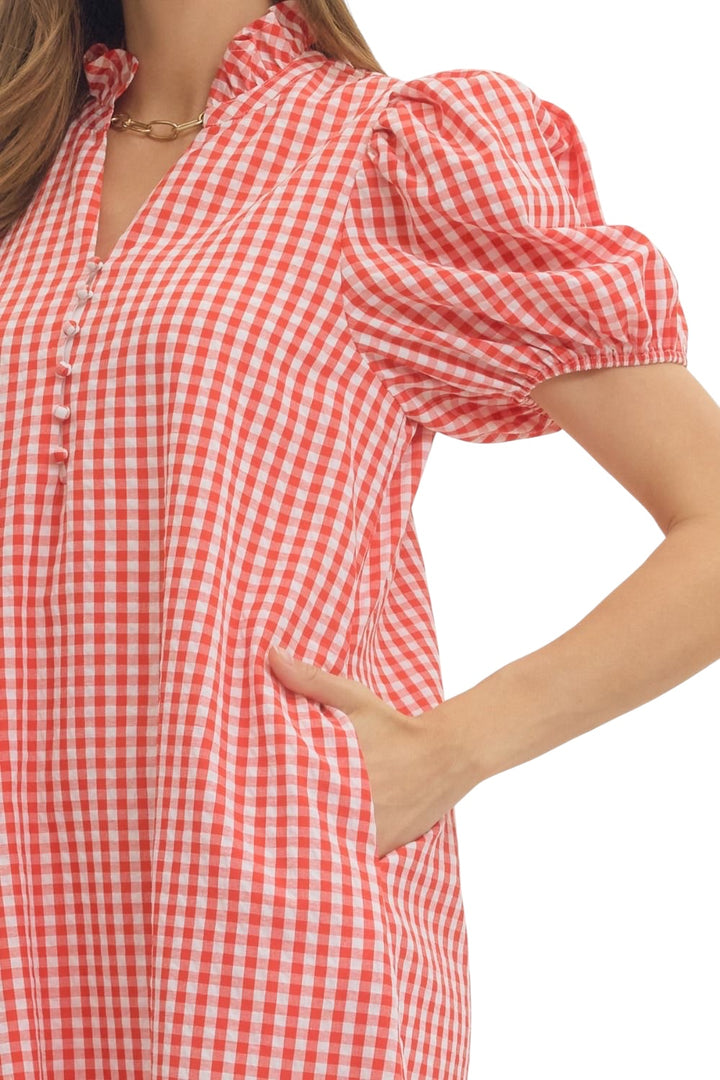 Calvin Gingham Midi Dress