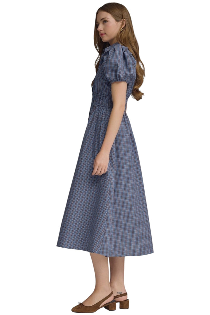 Tackett Plaid Midi Dress